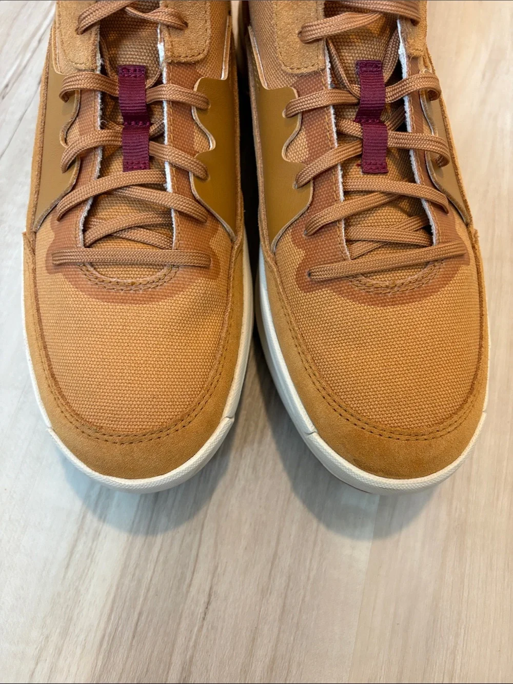 Sorel golden yellow & Cream Sherpa-Trim High Top Sneaker Boots